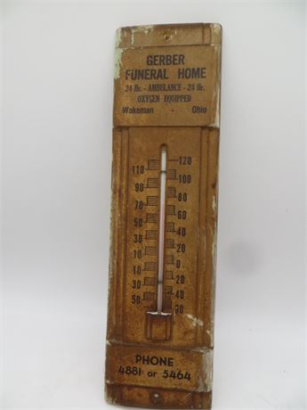 Gerber Funeral Home Thermometer