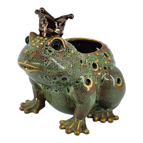 Partylite Ceramic Frog Prince Votive Candle Holder