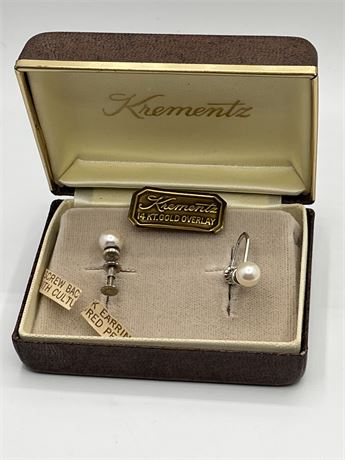 KREMANTZ cultured pearl earrings