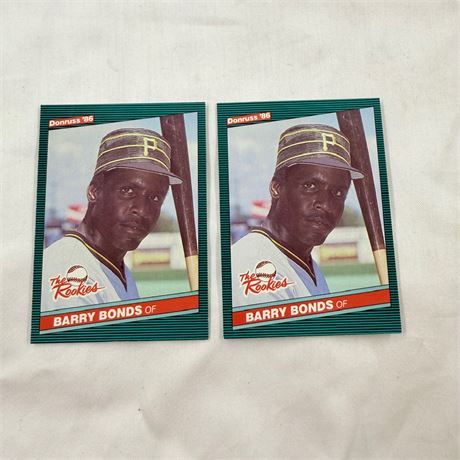 2x 1986 Donruss Barry Bonds #11