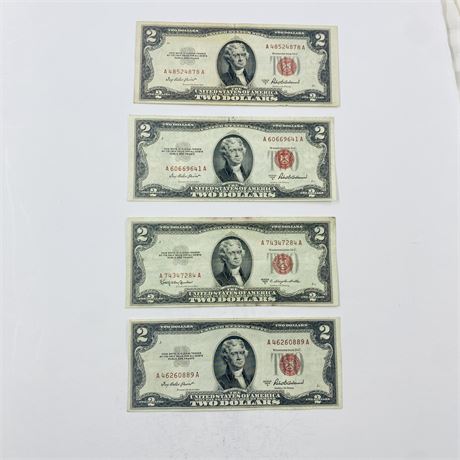 4 - 1953 $2 Bills