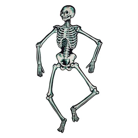 Vintage BEISTLE Halloween 22" Jointed Paper Skeleton Decor