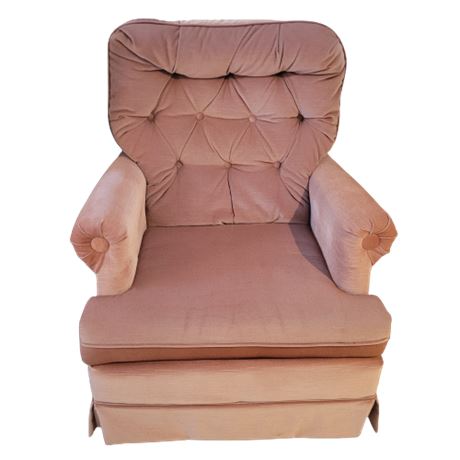 Vintage Rose Pink Upholstered Armchair