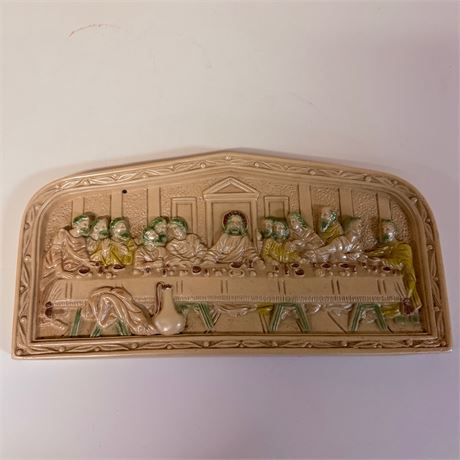 Last Supper Chalkware Wall Hanging