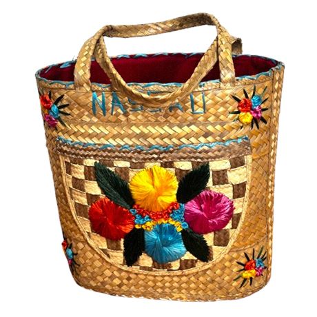 Nassau Bahamas Woven Large Bag