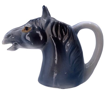 Made in Japan Vintage Smoke Gray Horse Cream Pitcher