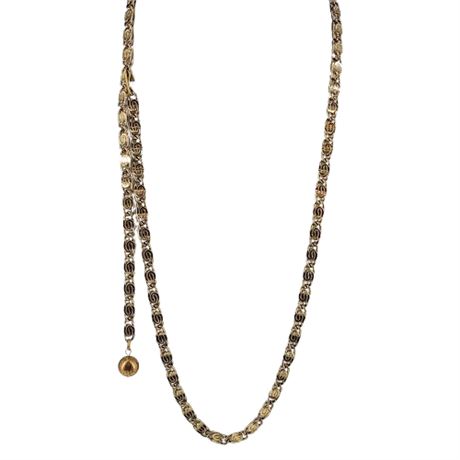 Vintage Chunky Gold Tone Scroll Chain Necklace or Belt