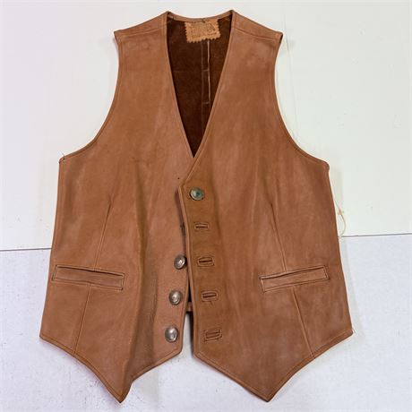 Buffalo Nickel Button Leather Factory San Francisco Vest