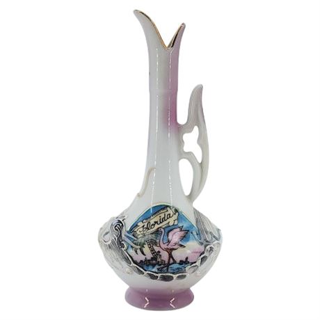 Vintage Japanese Porcelain Moriage Dragonware Florida Souvenir Mini Ewer