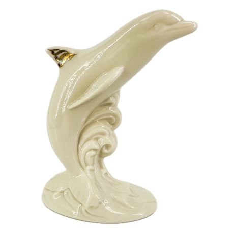 Vintage Lenox Porcelain China Jewels Collection "Leaping Dolphin" Figurine