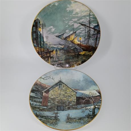 Royal Doulton Plates – “Sailing with the Tide” & “Pennsylvania Pastorale"