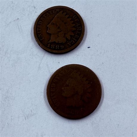 2 Indian Head Pennies