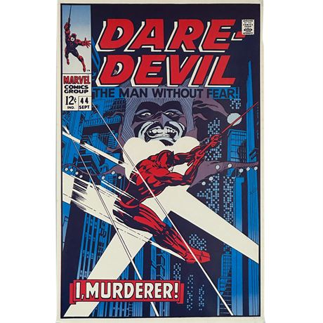 Vintage Marvel Poster Print of "Dare Devil" Issue 44 Comic Book Cover