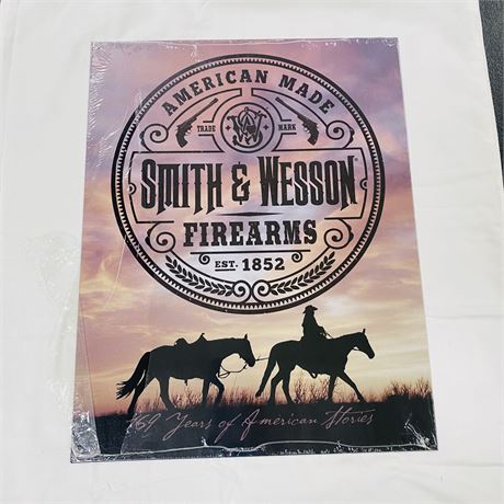 Smith & Wesson Metal Sign 12.5x16”