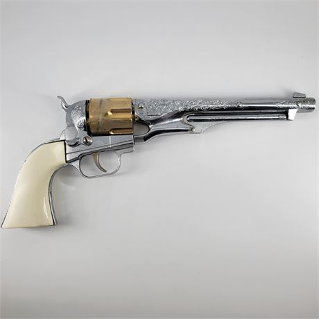 Vintage Hubley Die Cast Model 1860 Colt 45 .44 Cal Toy Cap Gun / Leather Holster