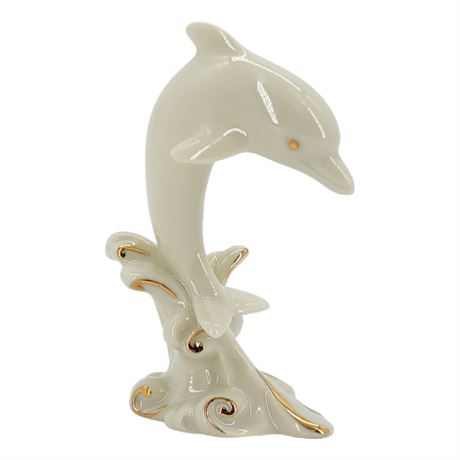 Vintage Lenox Classic Ivory Porcelain Dolphin Figurine