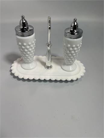 Rare Fenton hobnail salt and pepper