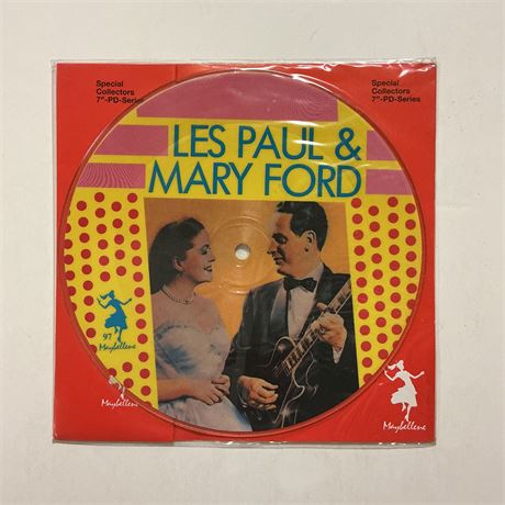 Les Paul & Mary Ford Picture Disc 45 Vinyl Record