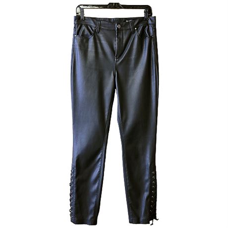 Blank NYC Vegan Leather Laced Leg Jeans