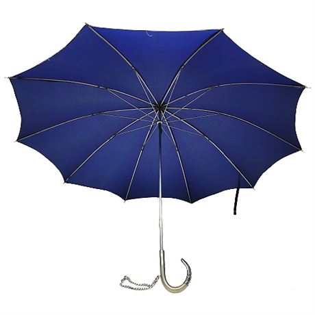 Vintage Serpent Handle Blue Umbrella