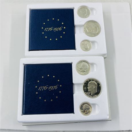 2 Bicentennial Silver Proof Sets