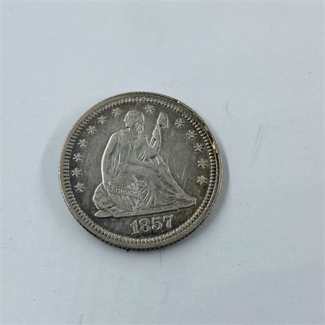 1857 Seated Liberty Quarter