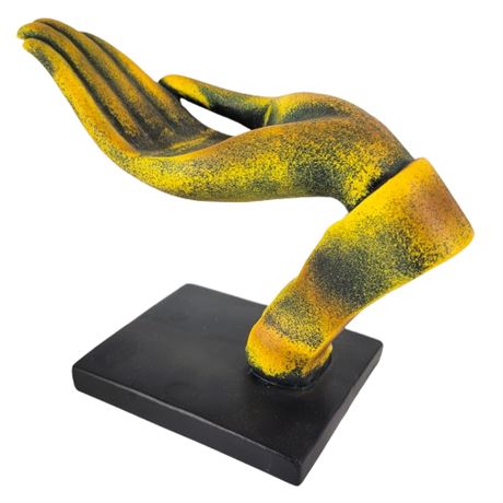 Open Hand Sculpture Candle Holder