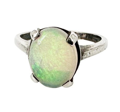 Sterling Silver Opal Statement Ring