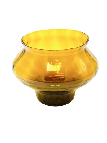 MCM Bo Borgsrom for Aseda Scandinavian Amber Candleholder