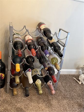 Wine Rack & Collector Bottles