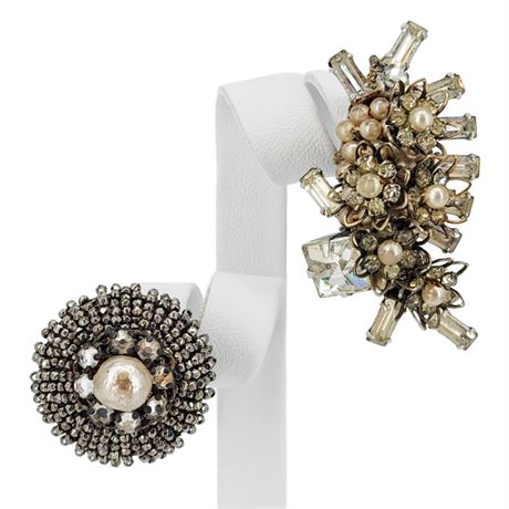 Vintage MIRIAM HASKELL & EUGENE Single Clip Earrings