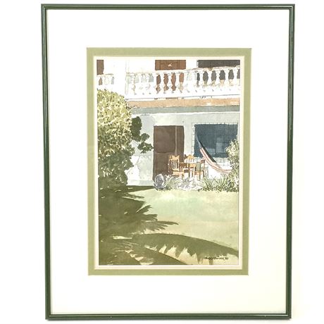 Terry Dwyer, Signed Watercolor 1989
