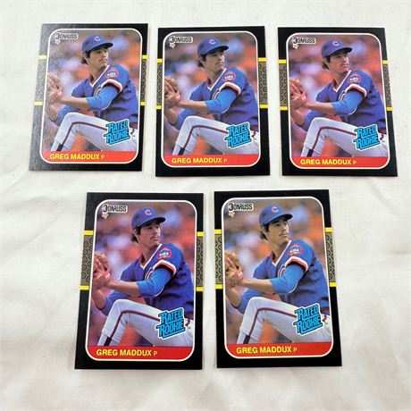 5x 1987 Donruss Greg Maddux #36