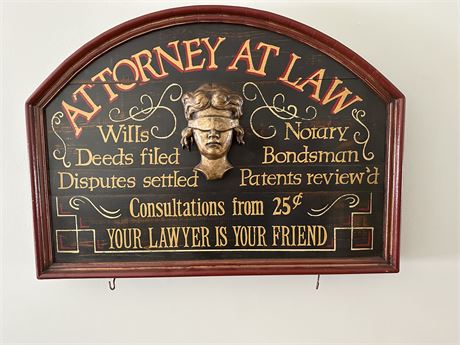 Attorney at Law Wall Hanging