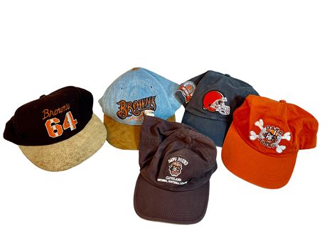 Five (5) Browns Hats