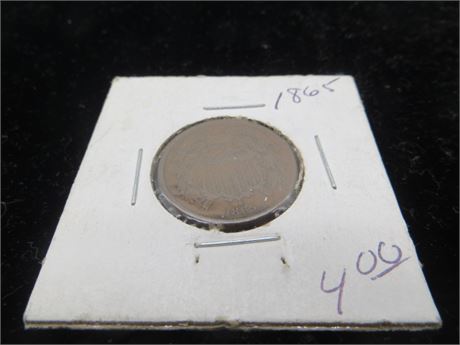 1865 Two Cent Coin