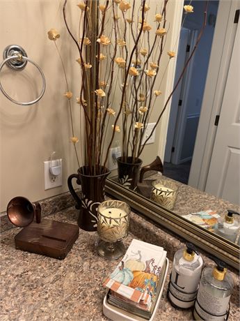Phone Speaker, Dispensers, Candle & Pitcher