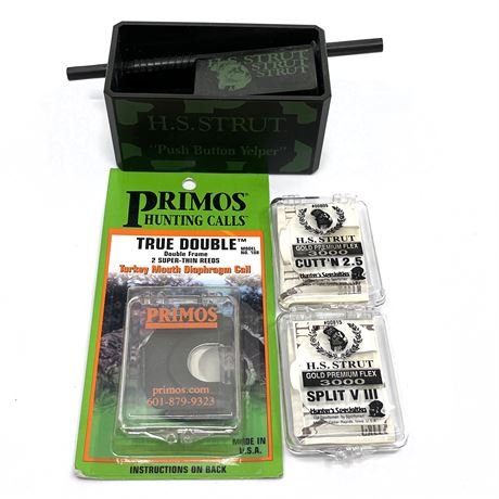 NEW Vintage Turkey Hunting Callers- HS Strut Yelper, HS Strut & Primos Diaphragm