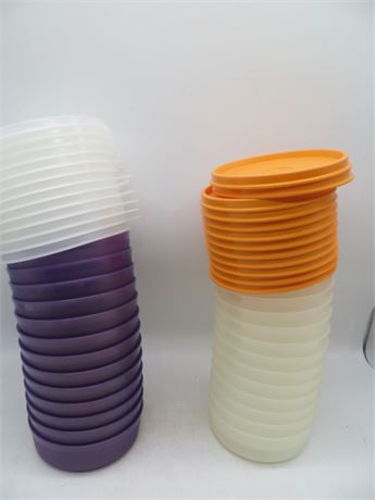 NEW VINTAGE TUPPERWARE LITTLE WONDERS 2 SETS 13 EACH & 1 SET 12 & 13