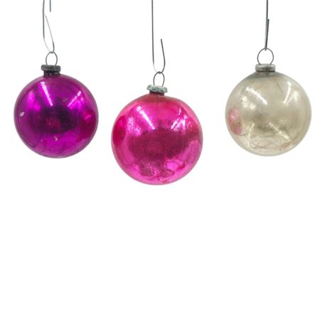Antique Japanese Mercury Glass Ornaments