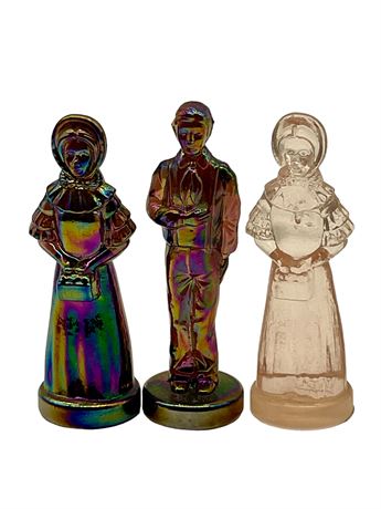 Three (3) Degenhart Glass Figures