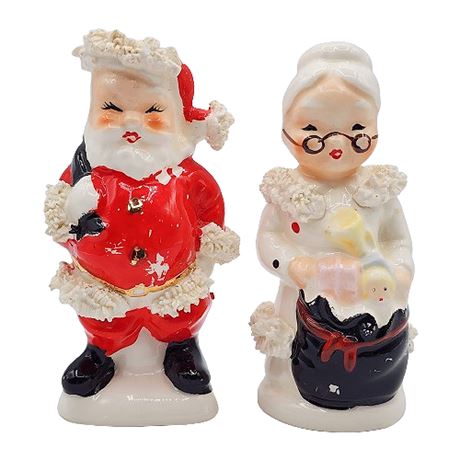 Vintage Inarco Santa & Mrs. Claus Salt & Pepper