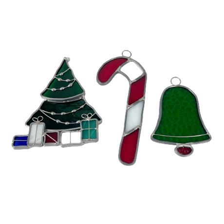 Christmas Stained Glass Window Hangers