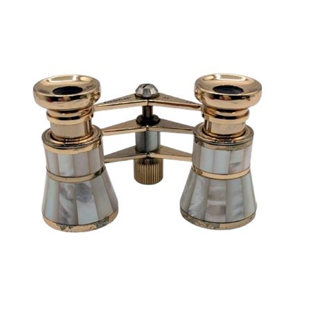 24 K plated Mother of Pearl Opera Glasses