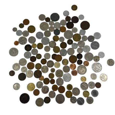 Over 1 Lb Lot of Assorted Foreign Coins