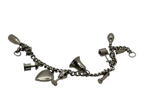Silver charm bracelet