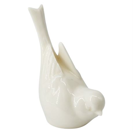 Vintage LENOX Cream Porcelain Bird Figurine, Early Green Mark