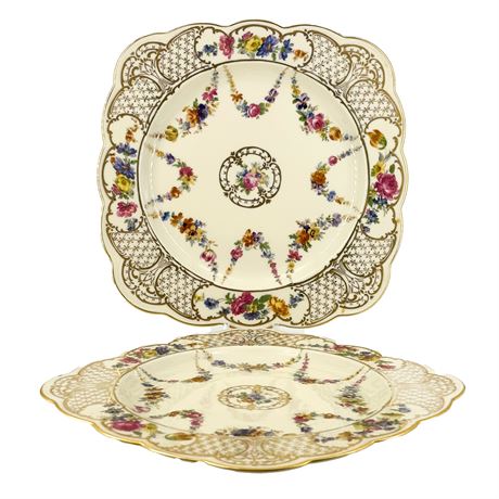 Lot of Two Marie Antoinette Royal Bayreuth Plates
