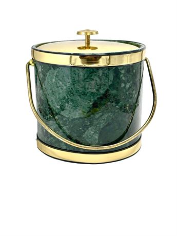 1980'sFaux Marble Kraftware Ice Bucket (with original box)