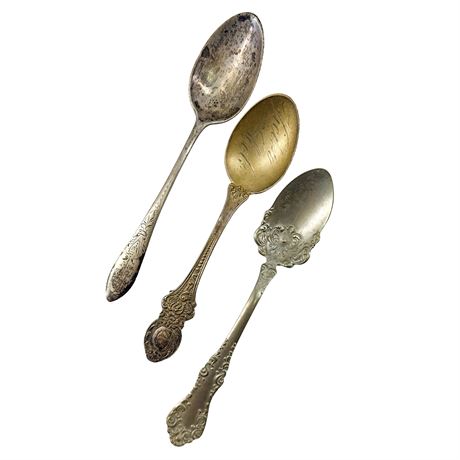 Lot of 3 Sterling Silver Spoons